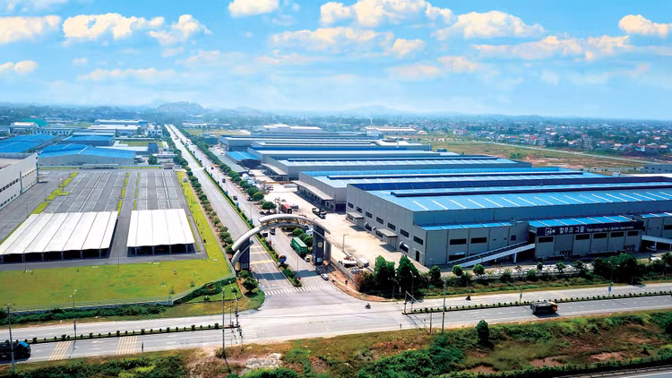 Thái Nguyên tập trung phát triển các khu, cụm công nghiệp với tổng diện tích đất được bố trí lên tới trên 6.200 ha trong thời kỳ 2021 - 2030. Ảnh: Mạnh Hùng