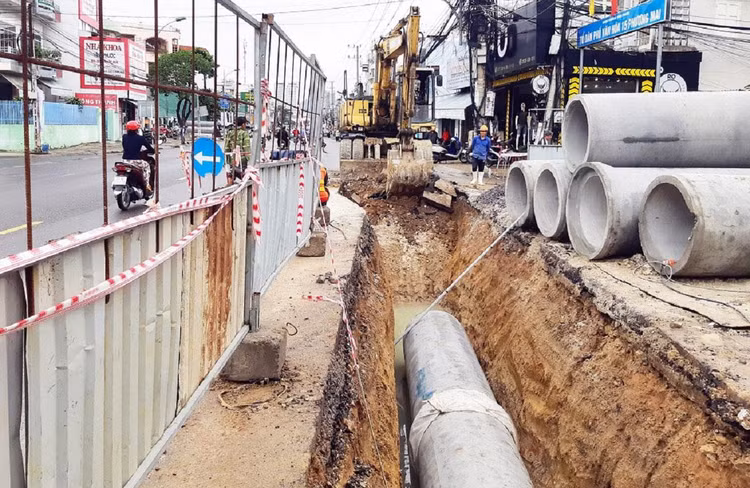 Theo cam kết, Dự án Môi trường bền vững các thành phố duyên hải - Tiểu dự án Nha Trang phải hoàn thành trước ngày 31/12/2022. Ảnh: Khánh Hòa
