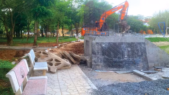 Phạm vi công việc của Gói thầu là một phần khu công viên, vườn hoa khu đô thị Linh Đàm (Hà Nội). Ảnh minh họa: Nhã Chi